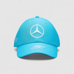 Czapka z daszkiem Mercedes-AMG Petronas F1 Team niebieska. Niebieskie czapki męskie OEM, bez wzorów, z poliesteru. Za 81.43 zł.