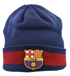Czapka FC Barcelona - oficjalna licencjonowana. Niebieskie czapki męskie FC Barcelona, bez wzorów, z gumy. Za 99.00 zł.
