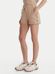 Guess Szorty sportowe V3GD13 KB3P2 Beżowy Regular Fit. Brązowe spodenki sportowe damskie Guess, xxs, z bawełny. Za 279.99 zł.