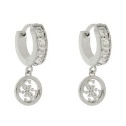 Kolczyki Guess. Szare kolczyki damskie Guess, srebrne. Za 129.99 zł.