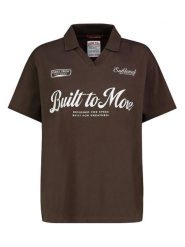 Sublevel Koszulka w kolorze brązowym rozmiar: XL. Brązowe bluzki damskie Sublevel, xl, bez wzorów, z bawełny, bez kołnierzyka, bez ramiączek. Za 43.99 zł.