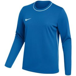 Koszulka damska Nike Dri-FIT Park 26 Crew Top. Niebieskie topy sportowe damskie Nike, bez wzorów, z poliesteru, bez ramiączek. Za 108.99 zł.