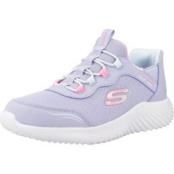 Buty SKECHERS BOUNDER - SIMPLE CUT SLIP-INS Fioletowy. Fioletowe obuwie treningowe damskie Skechers, na fitness i siłownię. Za 159.99 zł.