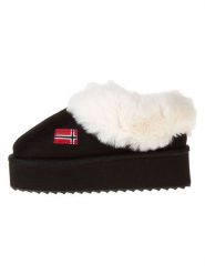 Geographical Norway Kapcie "Oninkasi" w kolorze czarnym rozmiar: 36. Czarne kapcie damskie Geographical Norway, z materiału. Za 87.40 zł.