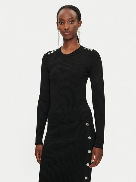 Pinko Sweter Costina 104020 A15S Czarny Slim Fit. Czarne swetry klasyczne damskie Pinko, l, z syntetyku, bez kołnierzyka. Za 578.99 zł.