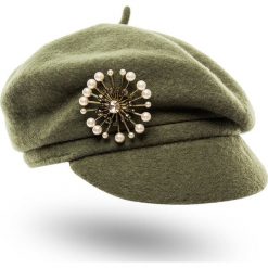 CZAPKA TWINSET. Zielone czapki zimowe damskie Twinset, z wełny. Za 169.50 zł.