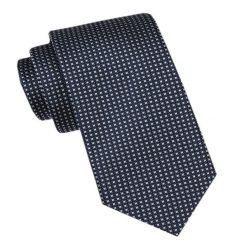 Modny Męski Krawat - Alties - Granatowy w Drobny Deseń. Niebieskie krawaty i muchy męskie Alties, bez wzorów, z tkaniny, eleganckie. Za 49.00 zł.