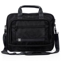 Torba na laptopa SwissBags Lusanne SB114 11,8 l - czarna. Czarne torby na laptopa damskie bez wzorów, ze skóry. Za 314.10 zł.