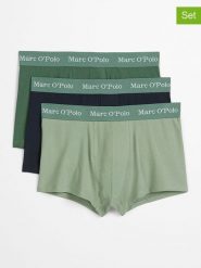 Marc O´Polo Bokserki (3 pary) w kolorze granatowo-zielonym rozmiar: L. Niebieskie bokserki męskie bez wzorów. Za 118.84 zł.