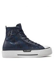 KARL LAGERFELD Trampki KL50454 Granatowy. Niebieskie trampki i tenisówki męskie Karl Lagerfeld, bez wzorów, z materiału, bez zapięcia. Za 449.99 zł.