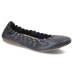 Granatowe Baleriny Tamaris Wygodne Skórzane Buty. Niebieskie baleriny damskie Tamaris, z aplikacjami, z gumy, bez obcasa, na płaskiej podeszwie. Za 189.00 zł.