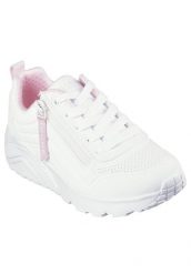 Buty SKECHERS UNO LITE - EASY ZIP Biały. Białe obuwie trekkingowe damskie Skechers. Za 261.00 zł.