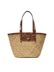 PINKO Torebka Love Summer Basket PE 25 PLTT 103324 A2GO Beżowy. Brązowe torebki klasyczne damskie Pinko, bez wzorów, z tworzywa sztucznego, bez dodatków. Za 829.99 zł.