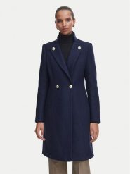 Rinascimento Płaszcz wełniany CFC0131081003 Granatowy Regular Fit. Niebieskie płaszcze damskie RINASCIMENTO, na zimę, xl, bez wzorów, z wełny. Za 994.99 zł.
