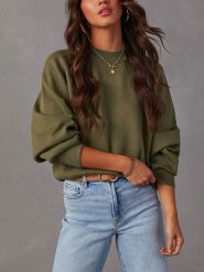 Milan Kiss Sweter w kolorze khaki rozmiar: S. Brązowe swetry klasyczne damskie Milan Kiss, s, bez kołnierzyka. Za 152.99 zł.