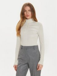 Morgan Golf 202-MENTOSA Biały Slim Fit. Białe golfy damskie Morgan, xl, bez wzorów, z wiskozy, bez ramiączek. Za 89.99 zł.