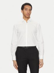 HUGO Koszula Koey 50539808 Biały Slim Fit. Białe koszule męskie Hugo, m, bez wzorów, z bawełny, bez kołnierzyka, bez ramiączek. Za 199.99 zł.