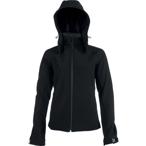 Kurtka damska Kariban Softshell À Capuche Amovible. Czarne kurtki damskie KARIBAN, bez wzorów, z softshellu, bez kaptura. Za 283.00 zł.