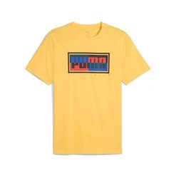 Puma Koszulka Graphics Box 68482755. Żółte t-shirty sportowe męskie Puma, s, z bawełny, bez ramiączek. Za 67.99 zł.