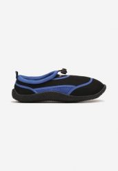 Czarno-Niebieskie Buty Sportowe z Elastyczną Podeszwą Namsilie. Czarne buty sportowe na co dzień męskie Born2be, bez zapięcia. Za 34.99 zł.