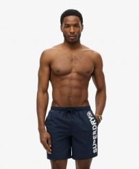 Superdry Kąpielówki Sport Graphic 17 cali – Luźny krój. Niebieskie kąpielówki męskie Superdry., s, bez wzorów, z materiału. Za 247.35 zł.