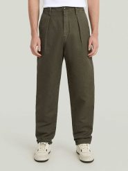 G-Star Spodnie w kolorze khaki rozmiar: W36/L32. Brązowe spodnie materiałowe męskie G-Star, bez wzorów, z bawełny, retro, z podwyższonym stanem. Za 233.33 zł.