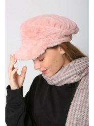Lucky Bees Czapka w kolorze jasnoróżowym rozmiar: onesize. Różowe czapki z daszkiem damskie Lucky Bees, bez wzorów, z futra. Za 30.99 zł.