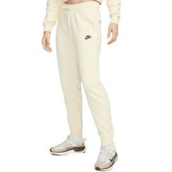 Spodnie Mid-Rise Joggers Rozmiar L Beżowy - DQ5191-113. Brązowe spodnie dresowe damskie Nike, l, z dzianiny, na fitness i siłownię. Za 266.99 zł.