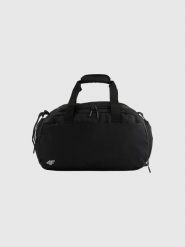 Torba treningowa na siłownię z kieszenią na buty unisex czarna 4F ONE-SIZE. Czarne torby męskie na ramię 4f, bez wzorów, z materiału, bez dodatków. Za 149.99 zł.