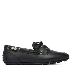 Baleriny KARL LAGERFELD. Czarne baleriny damskie Karl Lagerfeld, bez wzorów, bez obcasa. Za 879.99 zł.