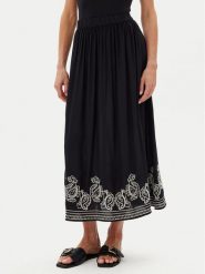 JDY Spódnica maxi Risso 15354225 Czarny Regular Fit. Czarne spódniczki damskie JDY, l, bez wzorów, z wiskozy, maxi. Za 119.99 zł.