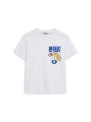 Original Marines T-Shirt DFP4205YM Biały Regular Fit. Białe t-shirty chłopięce Original Marines, bez wzorów, z bawełny, bez ramiączek. Za 49.99 zł.