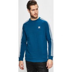 Adidas Originals - Bluza. Niebieskie bluzy bez kaptura męskie adidas Originals, l, z bawełny. W wyprzedaży za 199.90 zł.