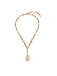 Guess Naszyjnik JUBN06 347JW Złoty. Żółte naszyjniki damskie Guess, ze stali. Za 749.99 zł.