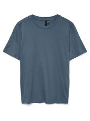 Vero Moda Koszulka w kolorze granatowym rozmiar: S. Niebieskie bluzki damskie Vero Moda, s, bez wzorów, z bawełny, bez kołnierzyka. Za 44.92 zł.