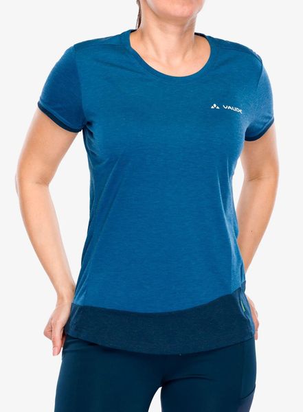 Koszulka szybkoschnąca damska Vaude Sveit Shirt. Niebieskie t-shirty damskie Vaude, s, bez wzorów, z materiału, bez kołnierzyka. Za 126.49 zł.