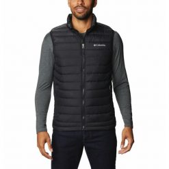 Bezrękawnik Turystyczny Puchowy Męski Columbia Powder Lite Vest. Czarne kamizelki męskie Columbia, m, z puchu. W wyprzedaży za 239.85 zł.