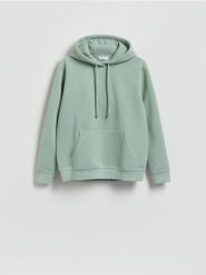 Bluza z kapturem - jasnozielony. Zielone bluzy z kapturem męskie Reserved, l, z bawełny. Za 129.99 zł.