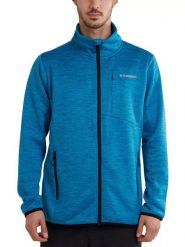 Sweter polarowy męski Fundango Jefferson Fleece. Niebieskie kardigany męskie Fundango, na zimę, m, bez wzorów, z materiału, sportowe, bez kołnierzyka. Za 279.90 zł.