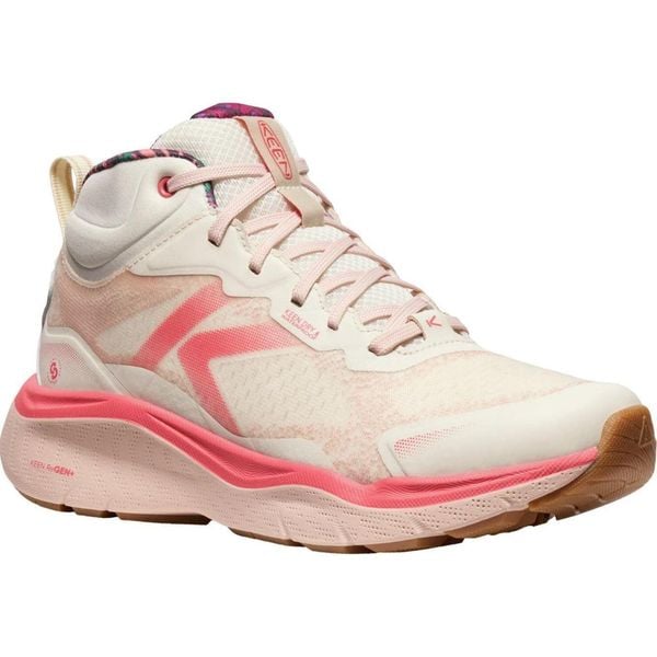 Keen Leiki Mid WP damskie buty trekkingowe wodoodporne Birch/Cameo Rose 41. Białe obuwie trekkingowe damskie Keen. Za 122.99 zł.