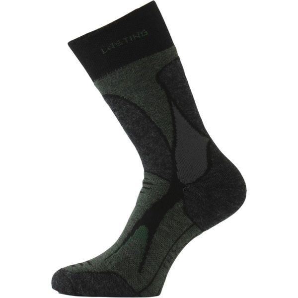 Skarpety merino unisex. Brązowe skarpetki damskie LASTING, bez wzorów, z elastanu. Za 72.00 zł.