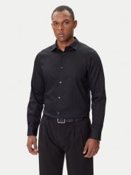 Armani Exchange Koszula XM001142 AF13131 FC022 Czarny Regular Fit. Czarne koszule męskie Armani Exchange, m, bez wzorów, z bawełny, bez kołnierzyka, bez ramiączek. Za 479.99 zł.