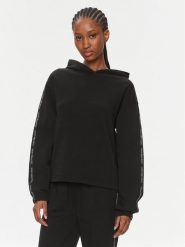 Calvin Klein Jeans Bluza Logo Elastic Hoodie J20J223078 Czarny Regular Fit. Czarne bluzy bez kaptura damskie Calvin Klein Jeans, xs, z bawełny. Za 299.99 zł.