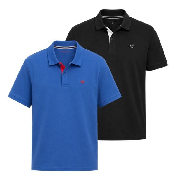 Męska Koszulka Polo Tom Tailor Doublepack Polo Advanced Blue 1044879 11132. Niebieskie koszulki polo męskie Tom Tailor, l, bez wzorów, bez ramiączek. W wyprzedaży za 79.99 zł.