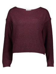 Vila Sweter "Luka" w kolorze bordowym rozmiar: XS. Czerwone swetry klasyczne damskie Vila, xs, bez kołnierzyka. Za 53.04 zł.