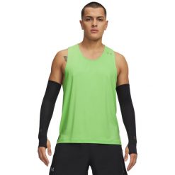 Koszulka do biegania męska Under Armour Velociti Pro Singlet. Zielone t-shirty sportowe męskie Under Armour, m, z elastanu, bez ramiączek, do biegania. Za 264.55 zł.