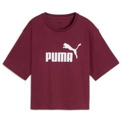 Puma Ess Krótka Koszulka Nr 1 Z Logo Na Luźnym T-Shirt Damskie. Czerwone bluzki sportowe damskie Puma, s, z bawełny, bez kołnierzyka, bez ramiączek. Za 104.85 zł.