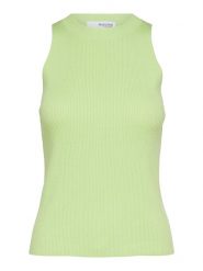 SELECTED FEMME Top w kolorze limonkowym rozmiar: L. Zielone topy damskie Selected Femme, l, bez wzorów, z wiskozy, bez kołnierzyka. Za 52.67 zł.