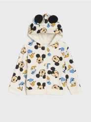 Bluza z elementami 3D Mickey Mouse - kremowy. Białe bluzy i bluzki niemowlęce Sinsay, bez wzorów, bez ramiączek, bez kaptura. Za 25.99 zł.