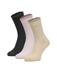 Nine West Skarpety długie CEO_AS_NW_07_W_AW25 (3 PACK) mix Różowy. Czerwone skarpetki damskie Nine West, bez wzorów, z bawełny. Za 39.99 zł.